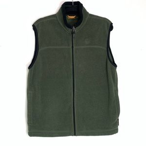 Timberland Men Polartec Green Full Zipper Vest Size Medium